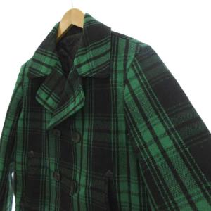 SOPHNET. ピーコート Pコート シンサレート 中綿 S グリーン ブラック チェック柄 /UO