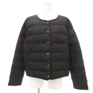 ダウンジャケット ノーカラー M 黒 ブラック /NU
