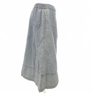 A.P.C. フレアスカート デニム ひざ丈 フロントボタン 36 ライトブルー /NU