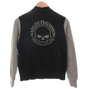 HARLEY DAVIDSON スカル アクティブウェア ボンバージャケット S 黒 ブラック グレー 99073-18VW /NU