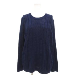 タグ付き ニット セーター ケーブル 42 青 ブルー /NU