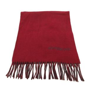 GIVENCHY マフラー カシミヤ グレー レッド リバーシブル フリンジ /UO