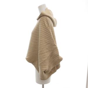 CIVIDINI パーカー フーディ ポンチョ風 キルティング 半袖 38 ベージュ /AE