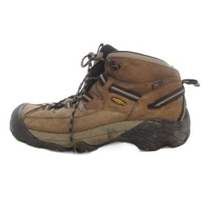 KEEN ターギー ツー ミッド 防水ハイキングシューズ ハイカット ロゴ レザー 27.5cm 茶 ブラウン 1008418
