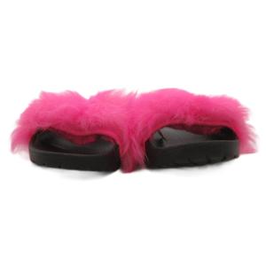UGG australia ROYALE ロイヤル スライドサンダル トスカーナファー 24cm ネオンピンク /UO