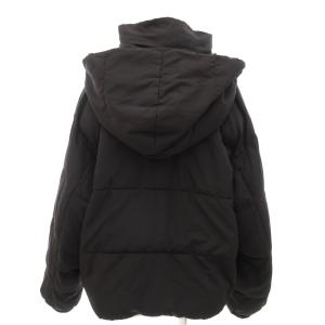 MURUA 美品 中綿ジャケット フード 襟付き F 黒 ブラック /KR