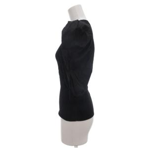 sov. カットソー 半袖 バルーンスリーブ 切替 黒 ブラック /KR