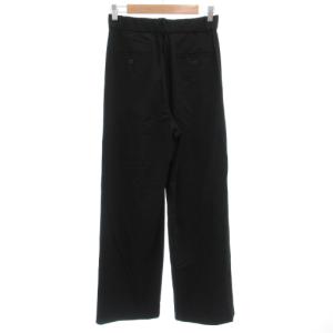 23区 ドライ2WAYストレッチ ワイドパンツ スラックス ツータック 38 黒 ブラック PRWOCA0214