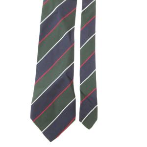 PAUL SMITH ヴィンテージ ネクタイ 絹 シルク 紺 ネイビー 緑 グリーン レジメンタルストライプ /UO