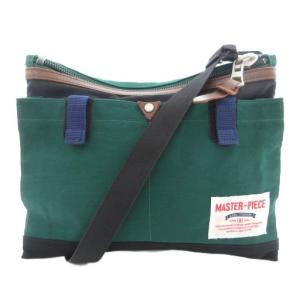 サコッシュ ショルダーバッグ 斜め掛け クロスボディ キャンバス 緑 グリーン 黒 ブラック /GV