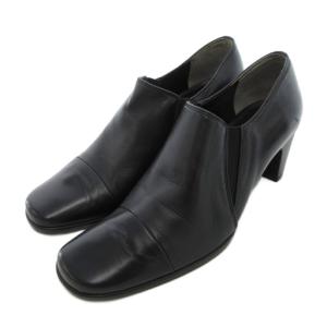 ブーティ 23cm 黒 ブラック スクエアトゥ サイドゴア ヒール /UO