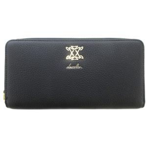 長財布 ウォレット レザー 本革 黒 ブラック ラウンドファスナー /AE