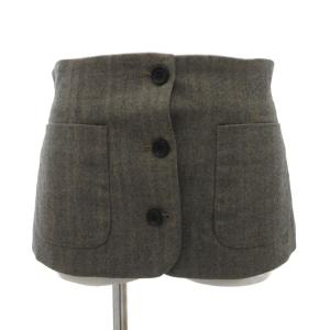 美品 ラップスカート ミニ グレー /KR