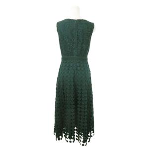 Grace Class ドレス ワンピース ロング ノースリーブ 切替 総レース 36 S 緑 グリーン /MN14 GY44