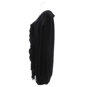 roberto cavalli カーディガン ニット 長袖 フリル カシミア混 38 黒 ブラック /GV GY44