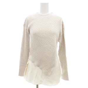 ドッキングニット カットソー 長袖 プルオーバー 切替 XS ベージュ /GV GY44