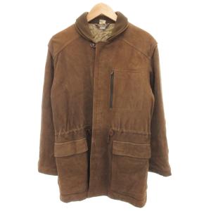インターメッツォ Intermezzo ヴィンテージ ラムレザーコート ヌバック ジップフライ M 茶