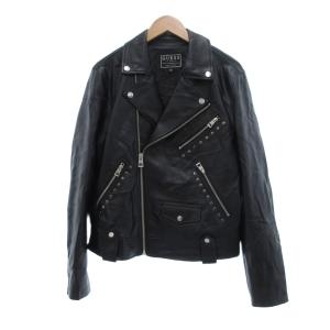ライダースジャケット フェイクレザー 虎刺繍 M 黒 /UO GY44