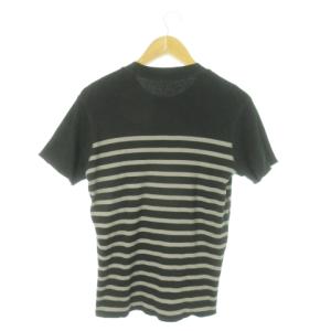 lucien pellat finet 半袖Tシャツ クルーネック コットン ボーダー スカル XS 黒 ブラック /AO11 GY03