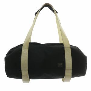 吉田カバン シャチ SHATI ボストンバッグ ドラムバッグ ナイロン ロゴ 黒 ブラック 白 ホワイト