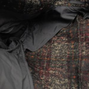 TOMORROWLAND テーラードジャケット ツイード 起毛 背抜き 厚手 アルパカ モヘヤ チェック 46 S 黒 ブラック