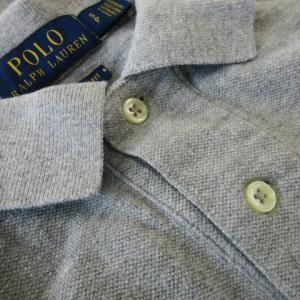 POLO RALPH LAUREN ポロシャツ 鹿の子 半袖 ポニーロゴ刺繍 ワンポイント S グレー /CK8
