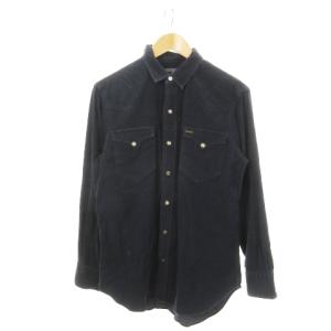 ラルフローレン RALPH LAUREN ウエスタンシャツ コーデュロイ 長袖 コットン ロゴ M 紺