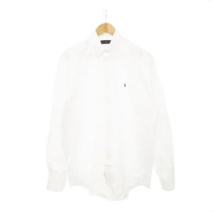シャツ Yシャツ ワイシャツ ボタンダウン 長袖 ロゴ刺繍 XL 白 ホワイト /AH20
