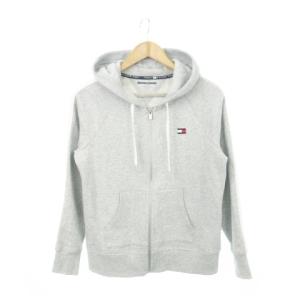 SPORT パーカー ジップアップ 長袖 裏起毛 ロゴ 配色ライン S/P グレー /AH21