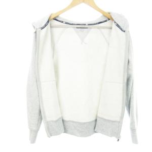 TOMMY HILFIGER SPORT パーカー ジップアップ 長袖 裏起毛 ロゴ 配色ライン S/P グレー /AH21