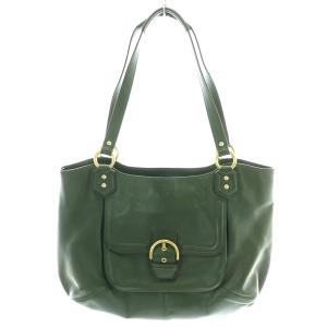 トートバッグ ハンドバッグ レザー 皮革 総裏地 緑 グリーン 金 ゴールド F24961 /MP