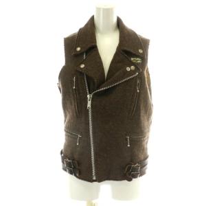 Lewis ベスト レザー ペイズリー柄