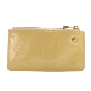 LOUIS VUITTON モノグラムヴェルニ ポシェット クレ コインケース ベージュ M91346