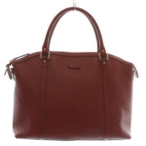 ハンドバッグ マイクログッチシマ レッド 449658 525040