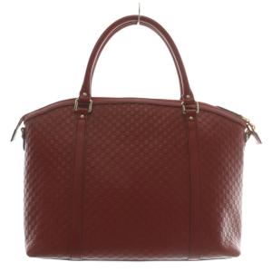 GUCCI ハンドバッグ マイクログッチシマ レッド 449658 525040