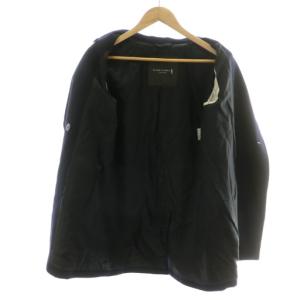 MACKINTOSH LONDON 近年モデル ピーコート Pコート ミドル ハーフ アウター ウール 総裏地 38 M 紺 ネイビー 黒