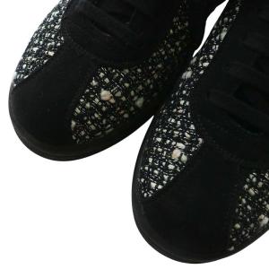 CHANEL スニーカー ツイード ココマーク 37 ブラック G24579