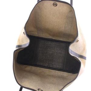 HERMES ガーデンパーティ PM トワルアッシュ トートバッグ ベージュ ブラック