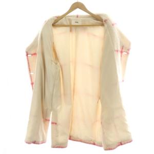 furfur チェスターコート ロング アウター チェック柄 ウール 総裏地 F ピンク ベージュ RWFC184006