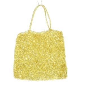 ハンドバッグ ワイヤーバッグ ビニール シャイニー ロゴリング ゴールドカラー /MQ GY18