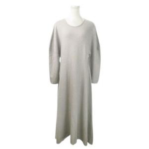 LA MAGLIA IN CASA ニットワンピース ロング 長袖 ドロップショルダー ウール 40 M