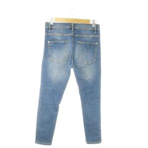 ZARA MAN デニムパンツ ジーンズ テーパード アンクル ストレッチ ダメージ加工 40 L 青 ブルー /AO22