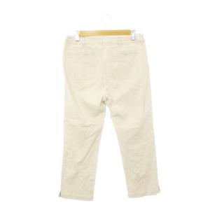 mademoiselle NON NON パンツ クロップド サブリナ コットン リネン混 麻 ストレッチ アースカラー L ベージュ /AH3