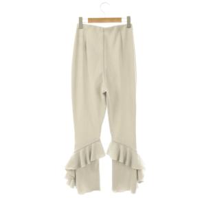 furfur イージーパンツ ロング フリル F ライトグレー /DO GY12