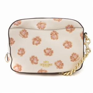 31712 チェーンショルダー バッグ カメラバッグ ウィズ ローズ プリント 2WAY アイボリー /AE