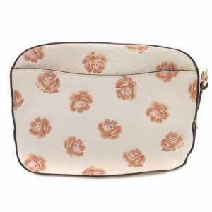COACH 31712 チェーンショルダー バッグ カメラバッグ ウィズ ローズ プリント 2WAY アイボリー /AE