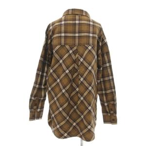 BARNYARDSTORM タグ付き ネルシャツ 長袖 チェック 1 茶 ブラウン /JS GY12
