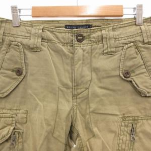 RALPH LAUREN カーゴパンツ パラシュート テーパード 裾ジップ 9 カーキ /GV GY12