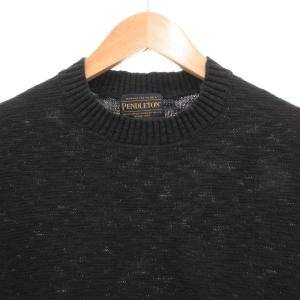 PENDLETON ニット セーター オルテガ ノルディック 長袖 コットン クルーネック プルオーバー S 黒 ブラック
