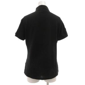 LACOSTE ストレッチコットンピケポロシャツ カットソー 半袖 ロゴワッペン 38 黒 ブラック PF5462L /GV